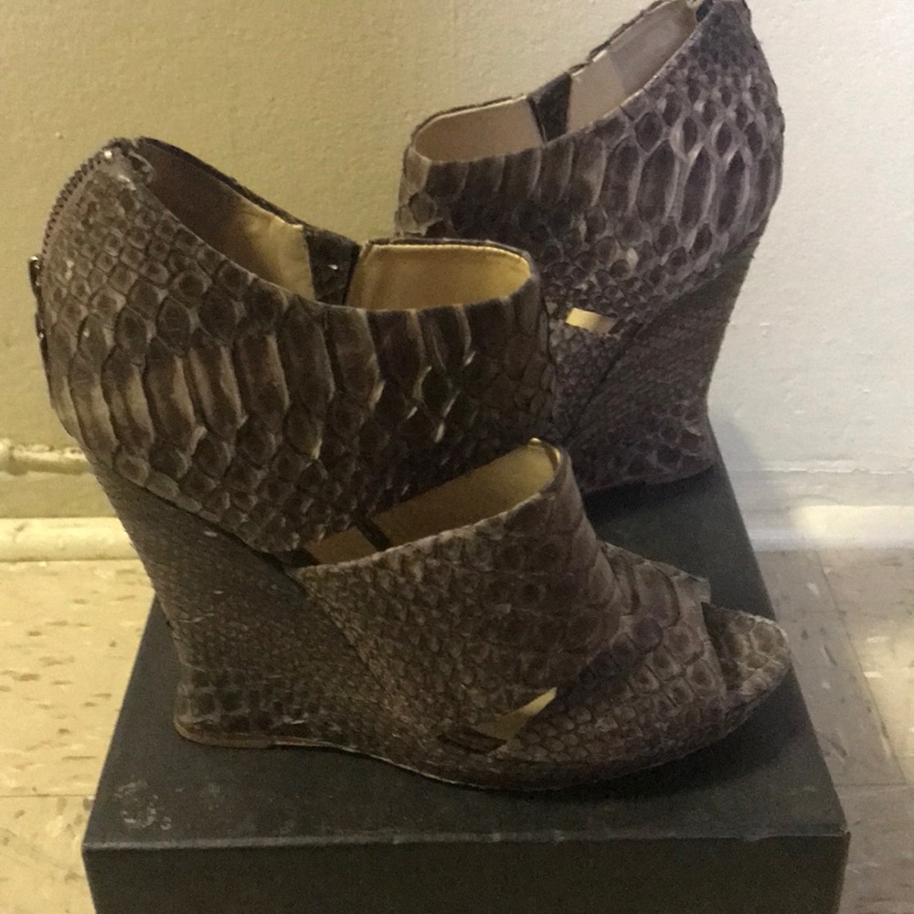 Alexandre Birman Python Wedges - image 2